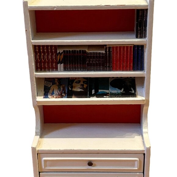 Lundby Other - Vintage Lundby Dollhouse White Entertainment Shelf Furniture 1973 Item 5382